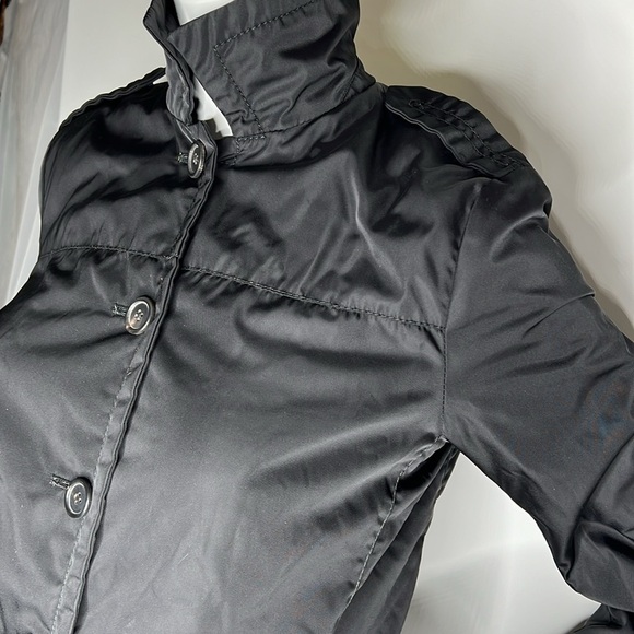 Prada Sz 38 Lightly Padded Black Structured Button Blazer Jacket - Picture 2 of 12